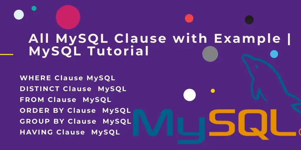 Types of clauses in MySQL