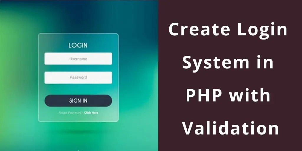 Login Form in PHP MySQL Database Source Code