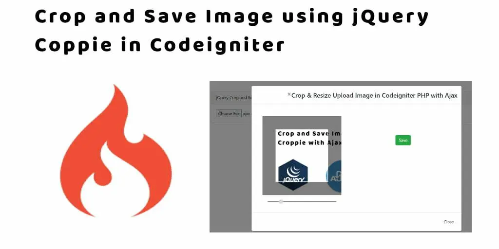 Codeigniter 4 Image Crop and Resize Before Save using jQuery Croppie Tutorial