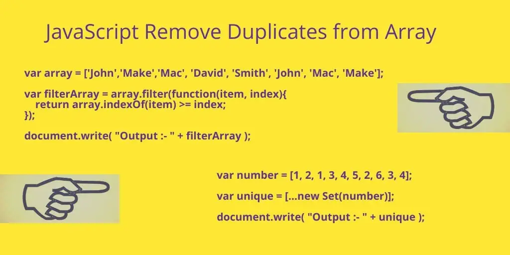 4 Approach Remove Duplicate Elements from an Array in JavaScript