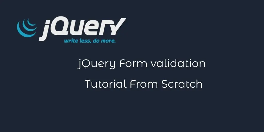 jQuery Form Validation Before Submit Example