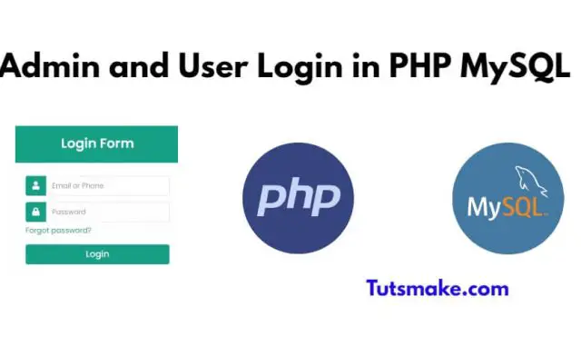 Admin and User Login in PHP MySQL