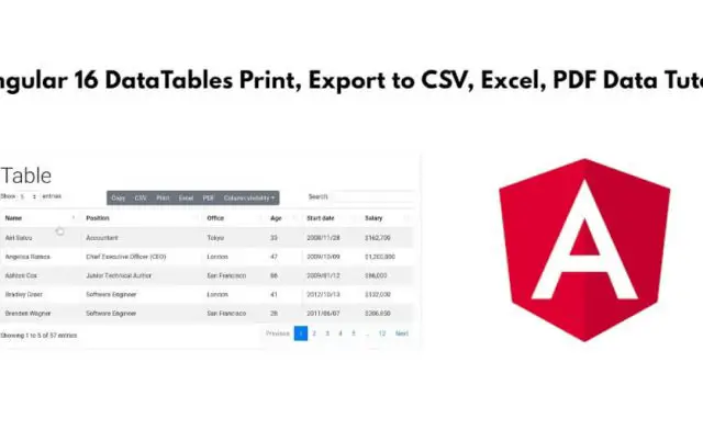 Angular 16 DataTables Print, Export to CSV, Excel, PDF Data Tutorial