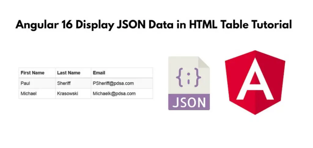 Angular 16 Display JSON Data in HTML Table Tutorial