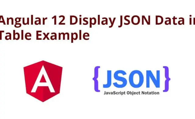 Angular 12 Display JSON Data in Table Example