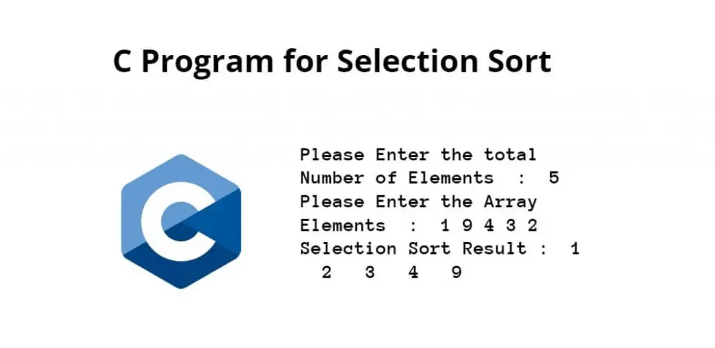 C Program for Selection Sort