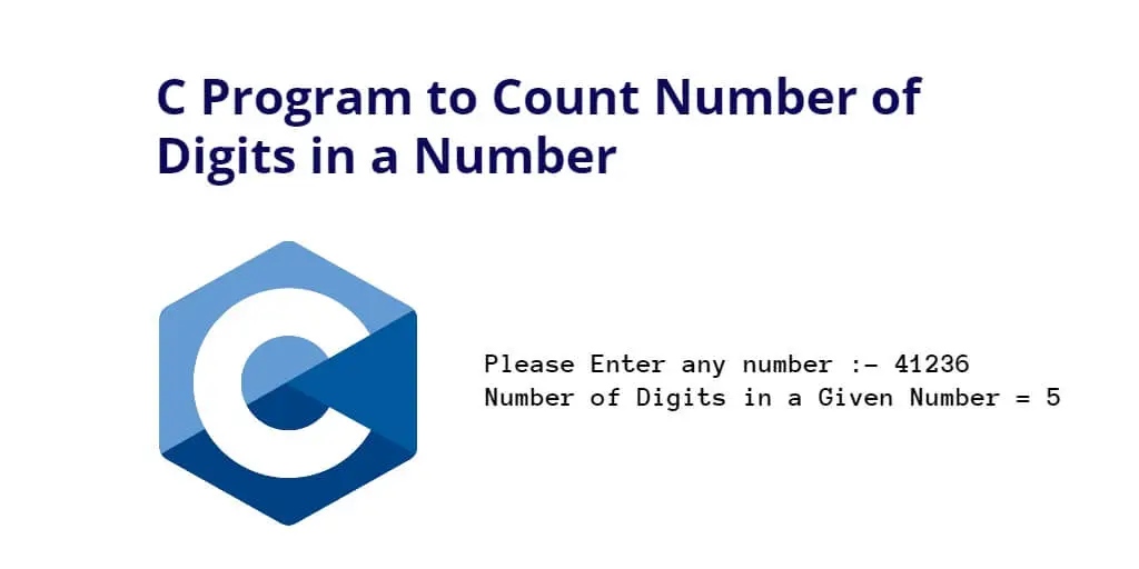 C Program to Count Number of Digits in a Number