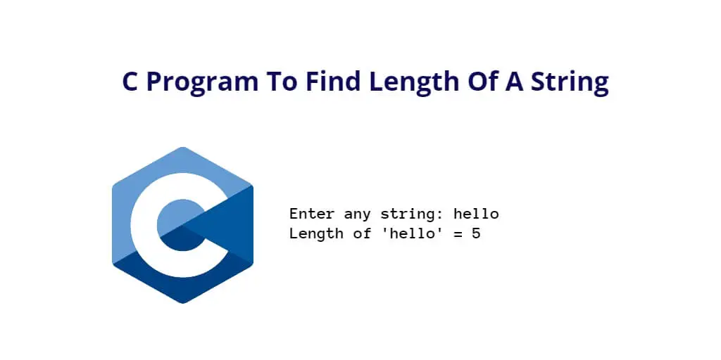 C Program To Find Length Of A String