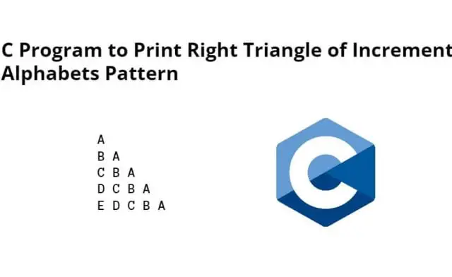 C Program to Print Right Triangle of Incremental Alphabets Pattern