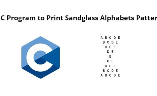 C Program to Print Sandglass Alphabets Pattern