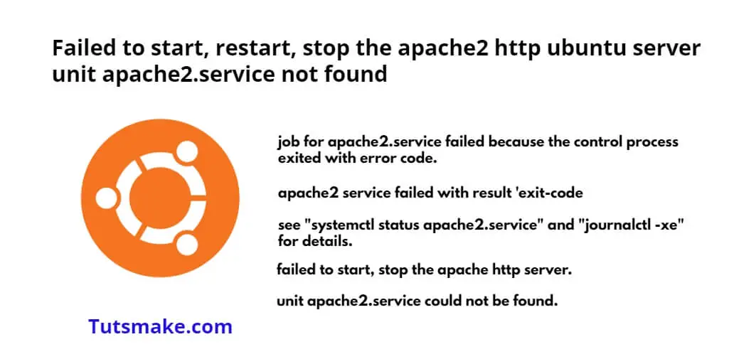 Failed to start restart stop apache2 http ubuntu server Unit apache2 service not found