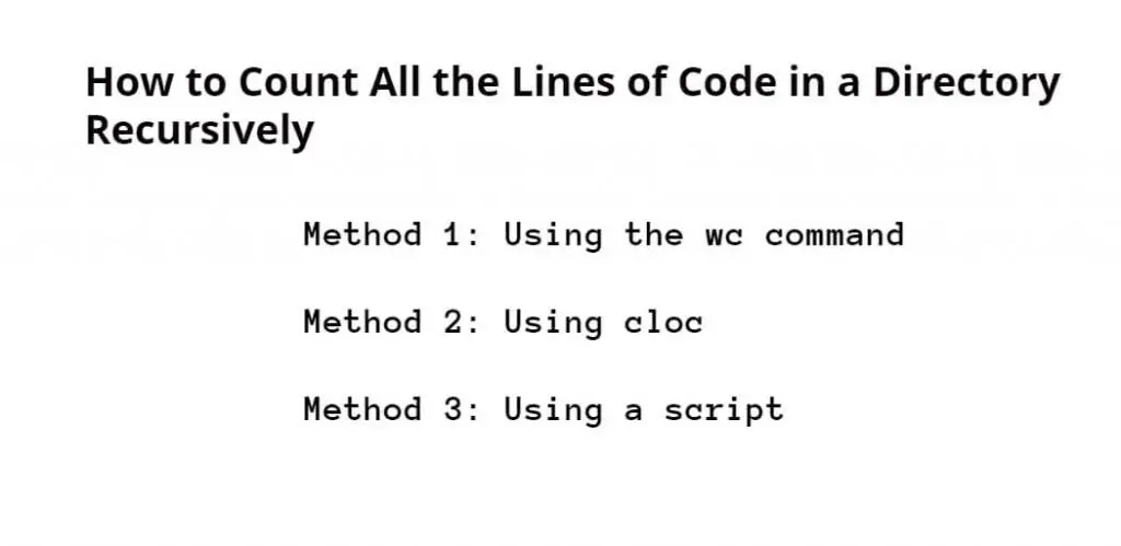 How to Count All the Lines of Code in a Directory Recursively in Linux