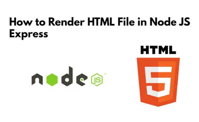 How to Render HTML File in Node JS Express