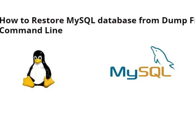 Restore MySQL database from Dump File Command Line Ubuntu 20.4|22.04