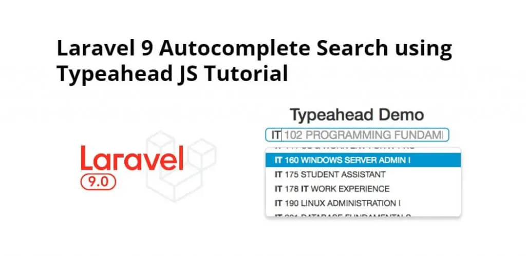 Laravel 9 Autocomplete Search using Typeahead JS Tutorial