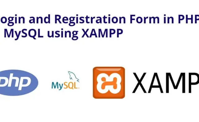 Login and Registration Form in PHP + MySQL using XAMPP