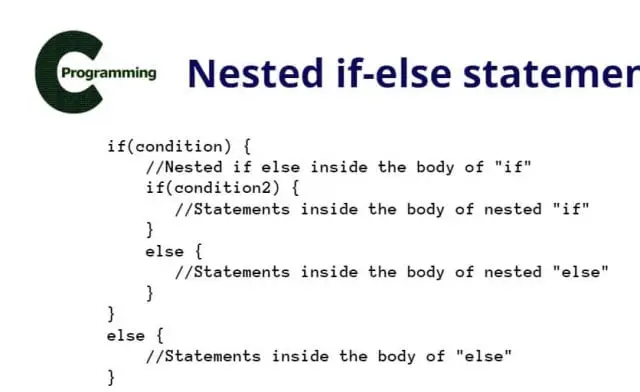 Nested if-else statement in C