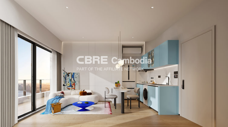 1 Bedroom Condo (Type A1) For Sale – Picasso Sky Gemme | BKK | Phnom Penh