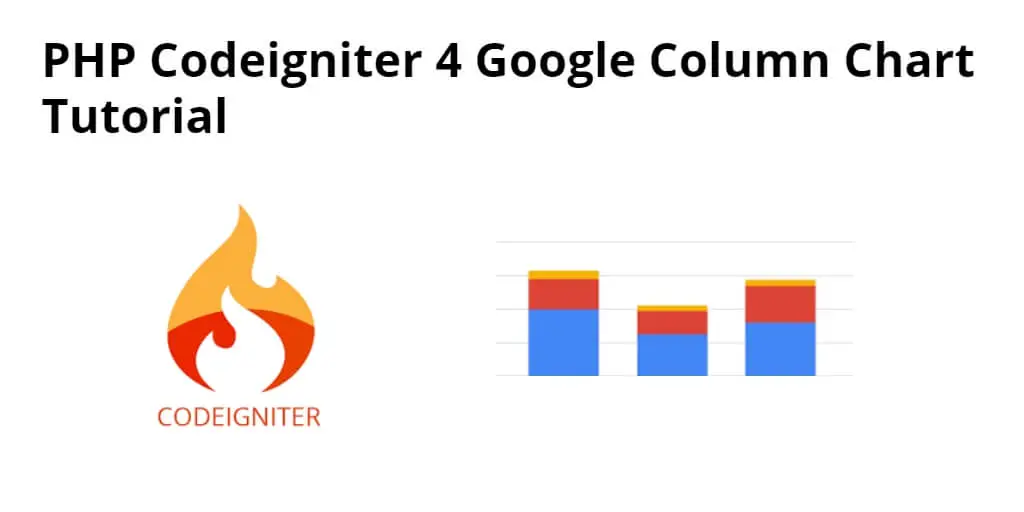 Codeigniter 4 Google Bar/Column Charts Tutorial Example