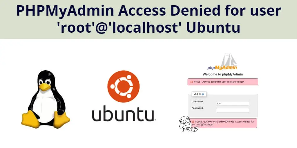 phpmyadmin access denied for user ‘root’@’localhost’ (using password yes/no) – MySQL