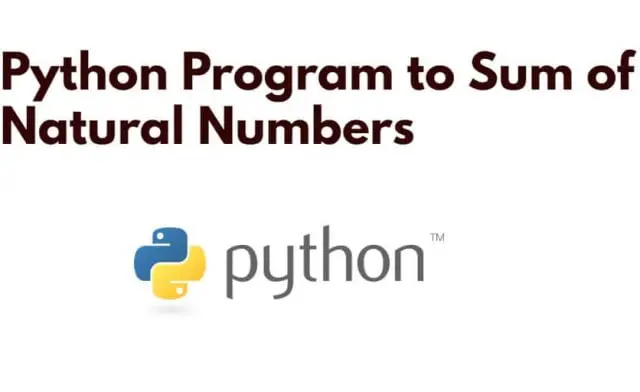 Python Program to Find Sum of N Natural Numbers