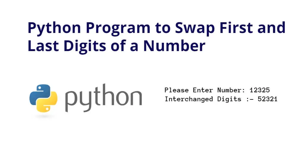 Python Program to Swap First and Last Digits of a Number