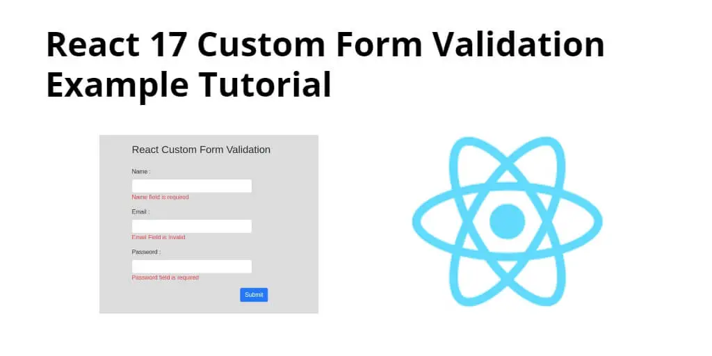 React js Custom Form Validation Tutorial Example