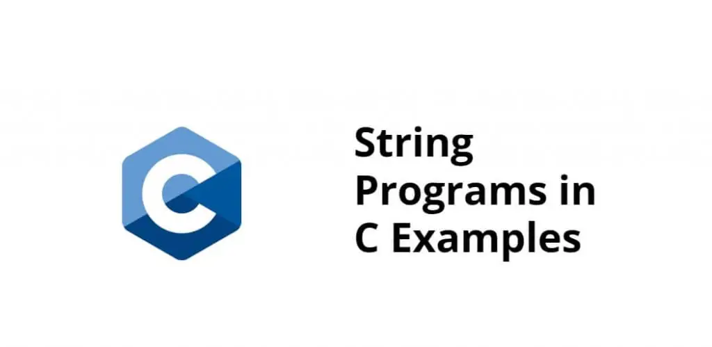 String Programs in C Examples