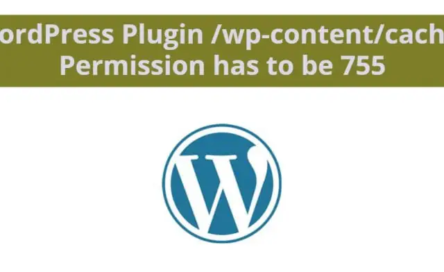 WordPress Plugin /wp-content/cache/ Permission has to be 755