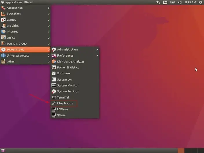 Access-UNetbootin-Ubuntu